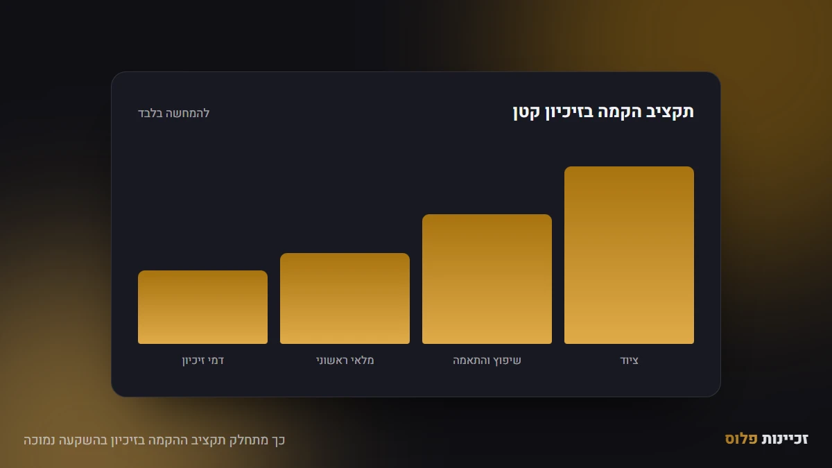 כך מתחלק תקציב ההקמה בזיכיון בהשקעה נמוכה